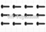 HBX 12882P ONSLAUGHT Parts-Screws Parts-Countersunk Self Tapping Screw(12pcs)-2.6X8mm Parts-S020,HaiBoXing HBX 12882P ONSLAUGHT RC Car Parts
